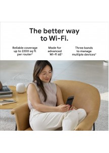 B+Wi-Fi 6E - Reliable Home Wi-Fi System with Fast Speed and Whole Home Coverage - Mesh Router - Linen