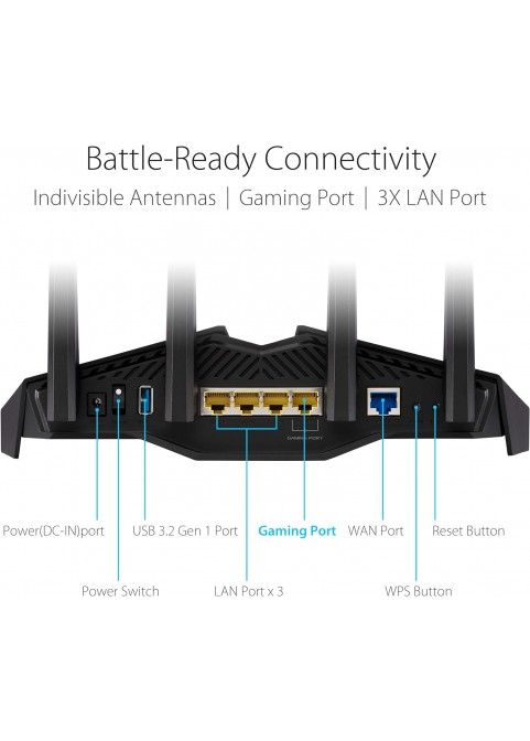 Dual-band WiFi 6 extended gaming router