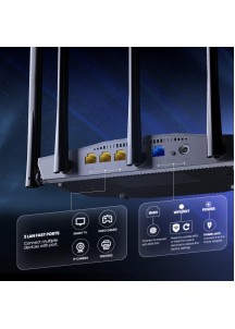 Dual-band Gigabit wireless Internet router 4 Gigabit ports, support WPA3, IPv6