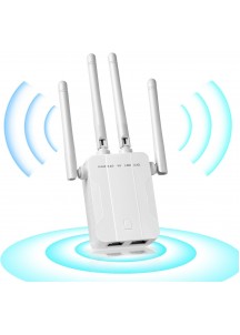 New Wifi extender Signal booster with 360° full coverage of 4 antennas