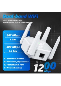 Wifi Extender Signal Booster (White)