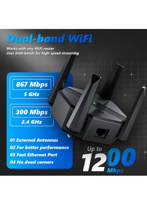 Wifi Extender Signal Booster (black)