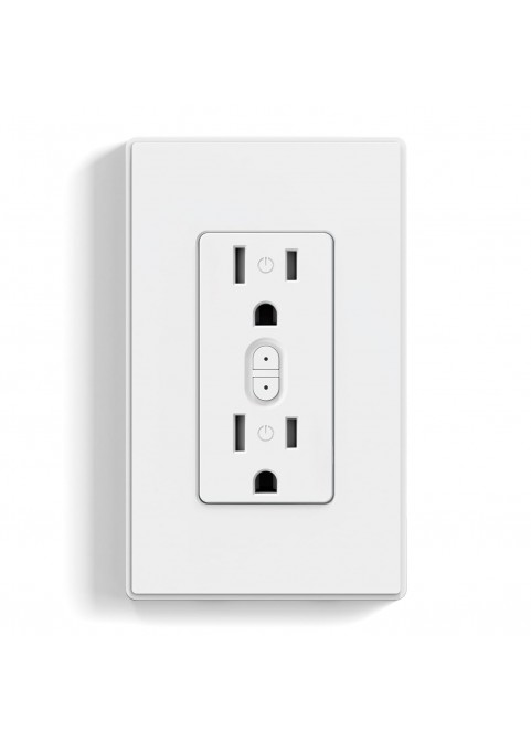 Smart Wall socket, 2.4GHz Wi-Fi smart socket compatible,1 Pack（white ）