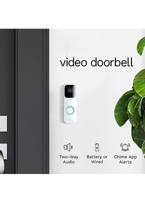 Blink Video Doorbell | Two-way audio, HD video, (white)