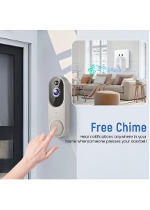 SD-Wireless Video Doorbell Camera with Chime Ringer, Night Vision1080P